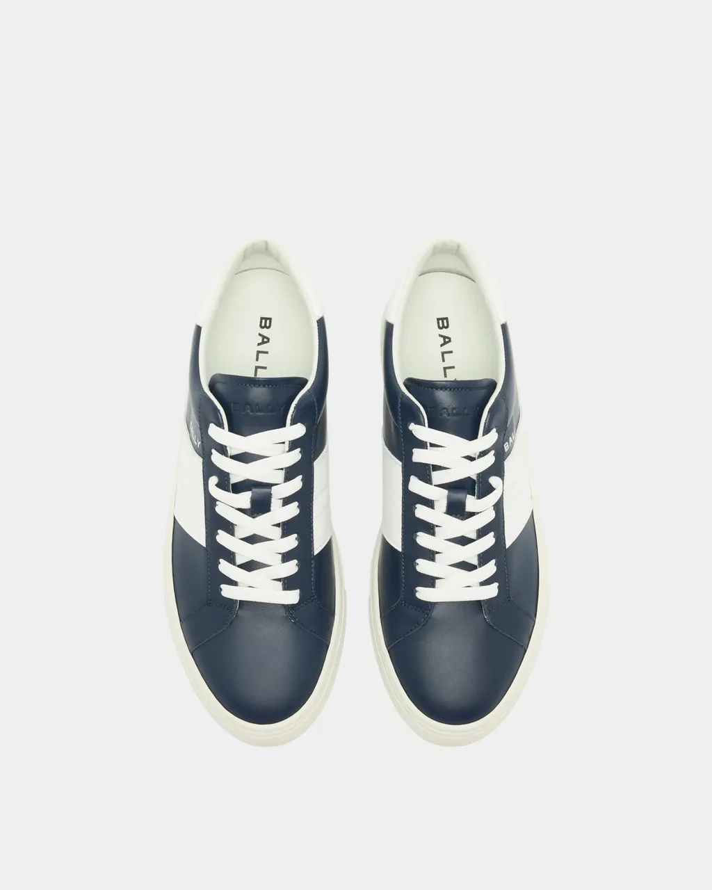 Hedon Sneaker In Blue And White Leather
