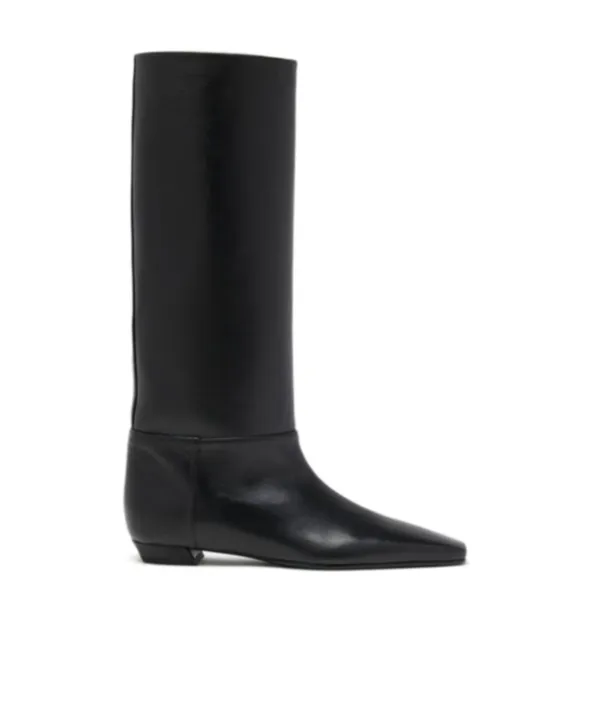 Trap Leather Knee-High Boots