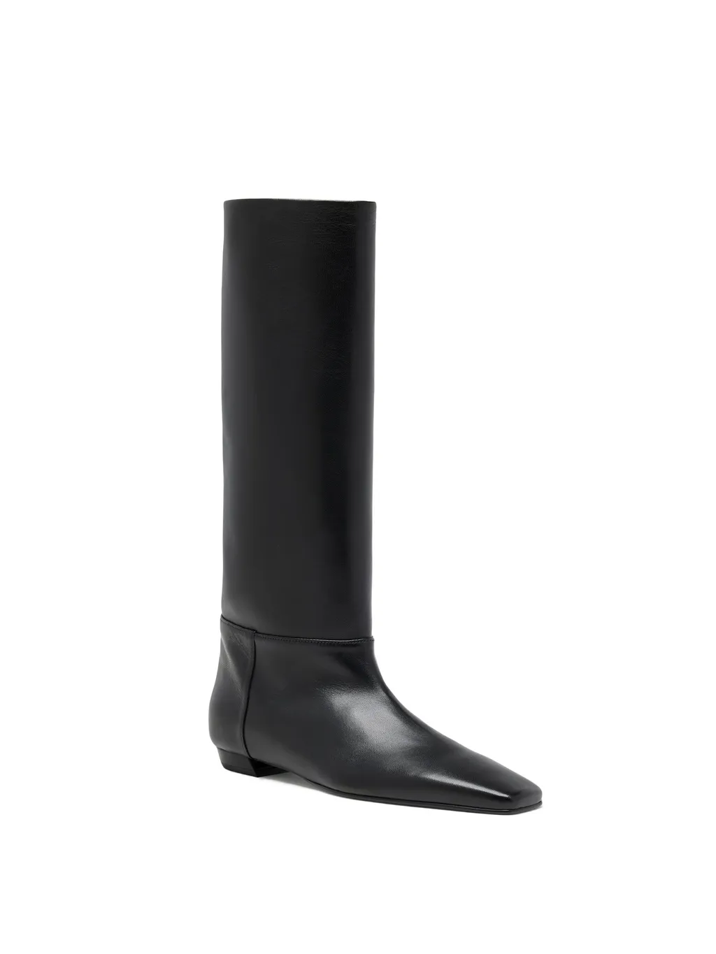 Trap Leather Knee-High Boots