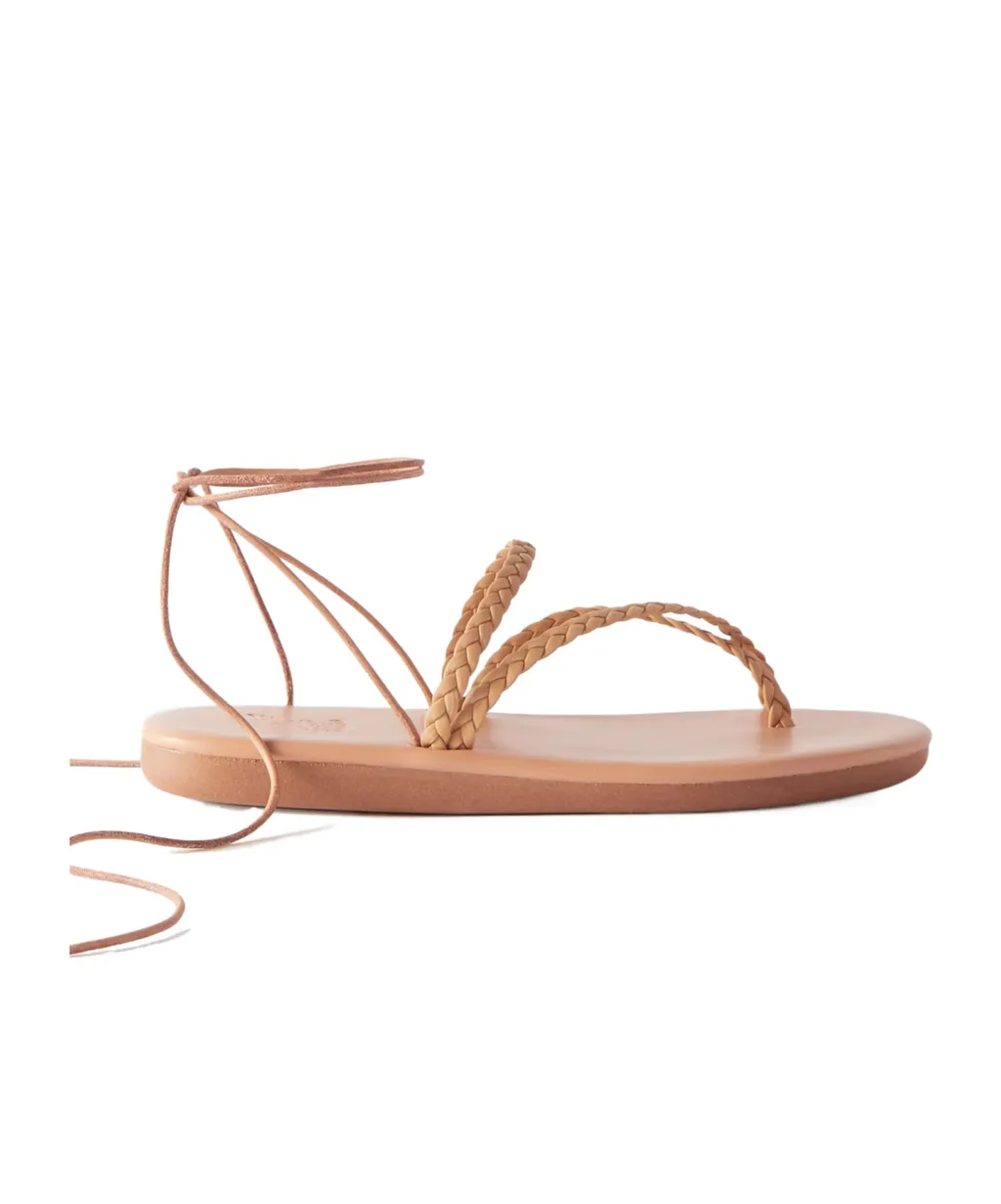 Round-Toe Flat Sandals