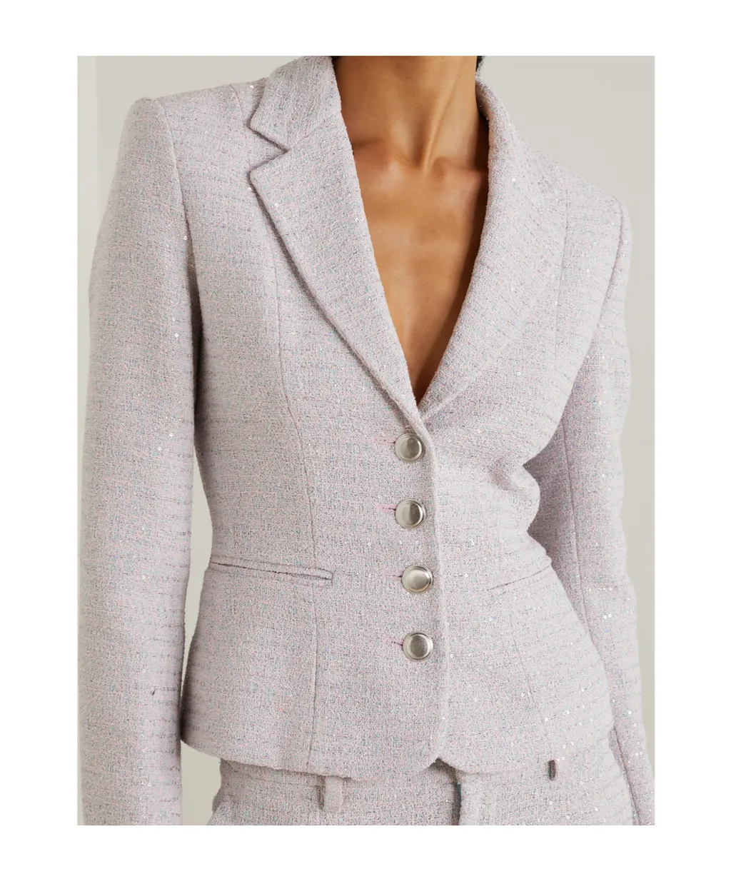 Circular Tweed Suit Jacket