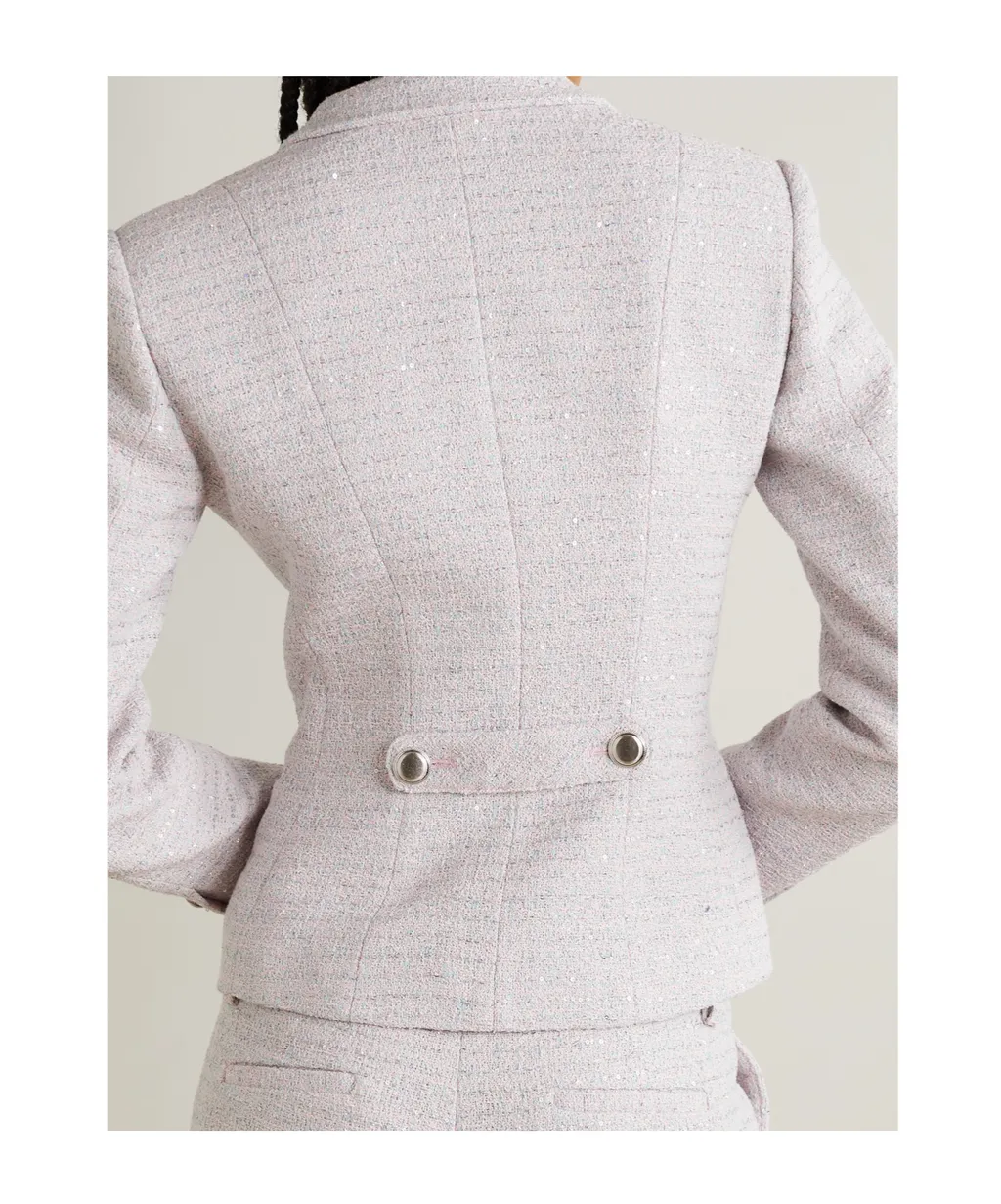Circular Tweed Suit Jacket
