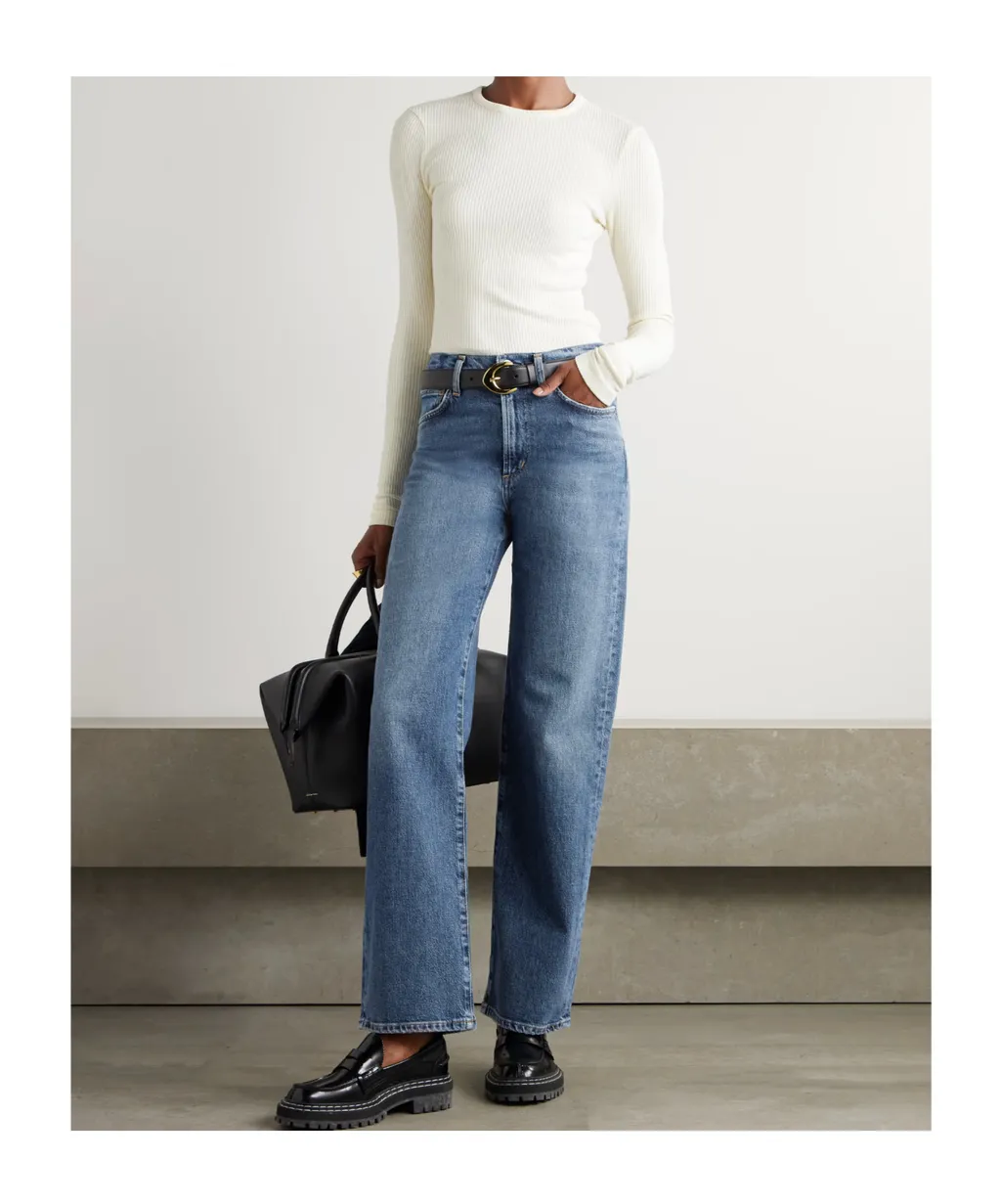 High Waist Straight Jeans