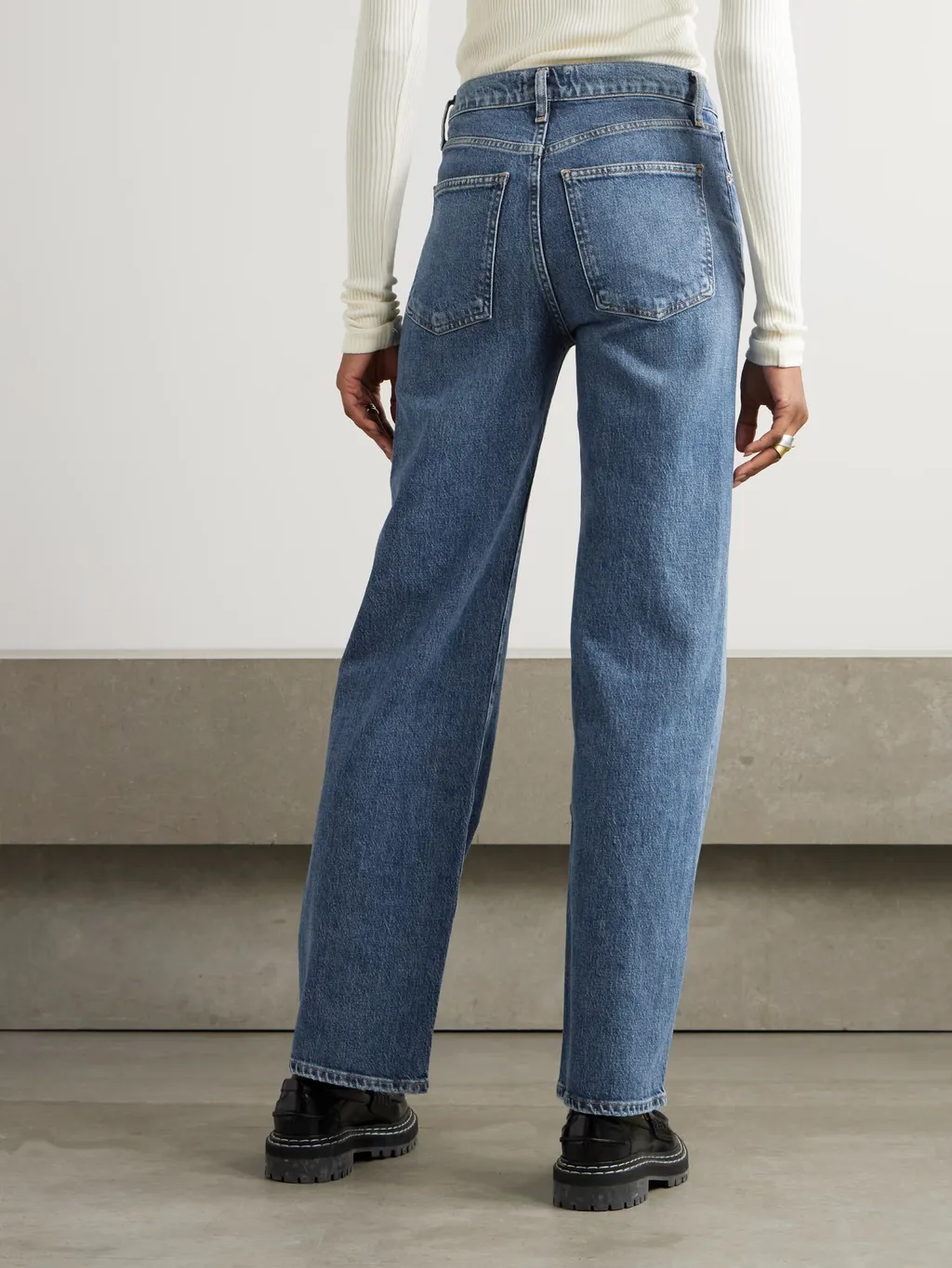 High Waist Straight Jeans