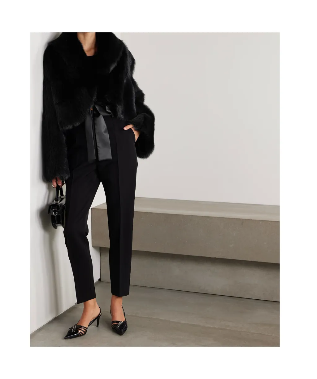 Belted Faux-Fur Jacket