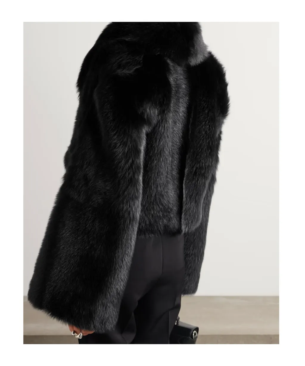 Belted Faux-Fur Jacket