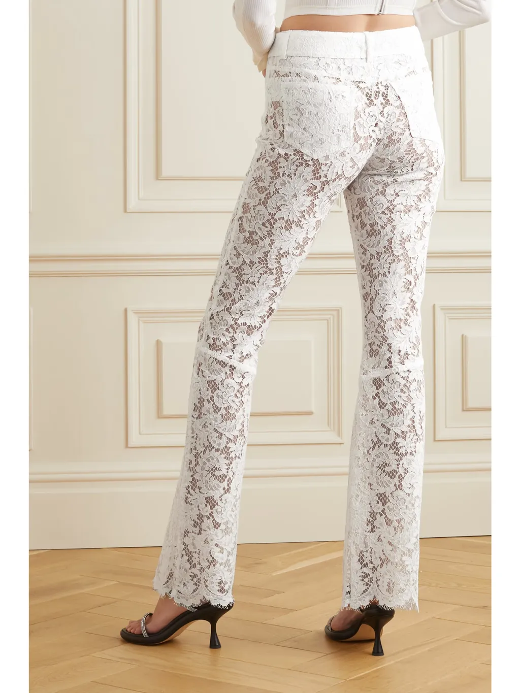 Lace Flare Casual Pants