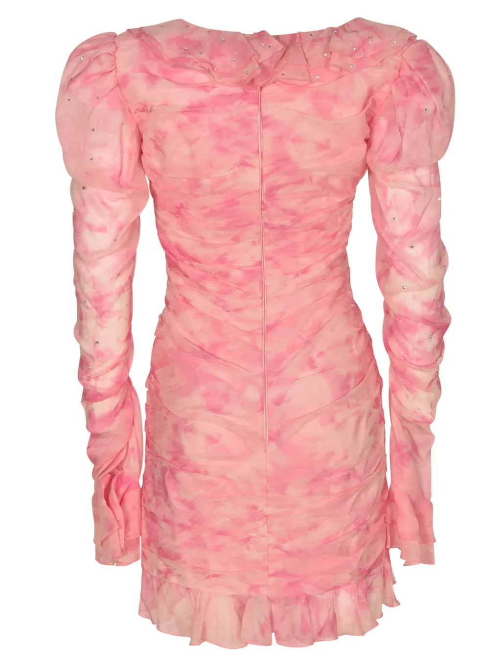 Tie-Dye Mini Dress With Embellishments