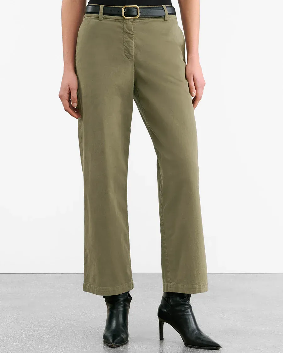 Nohan Brushed Cotton-Blend Twill Wide-Leg Pants