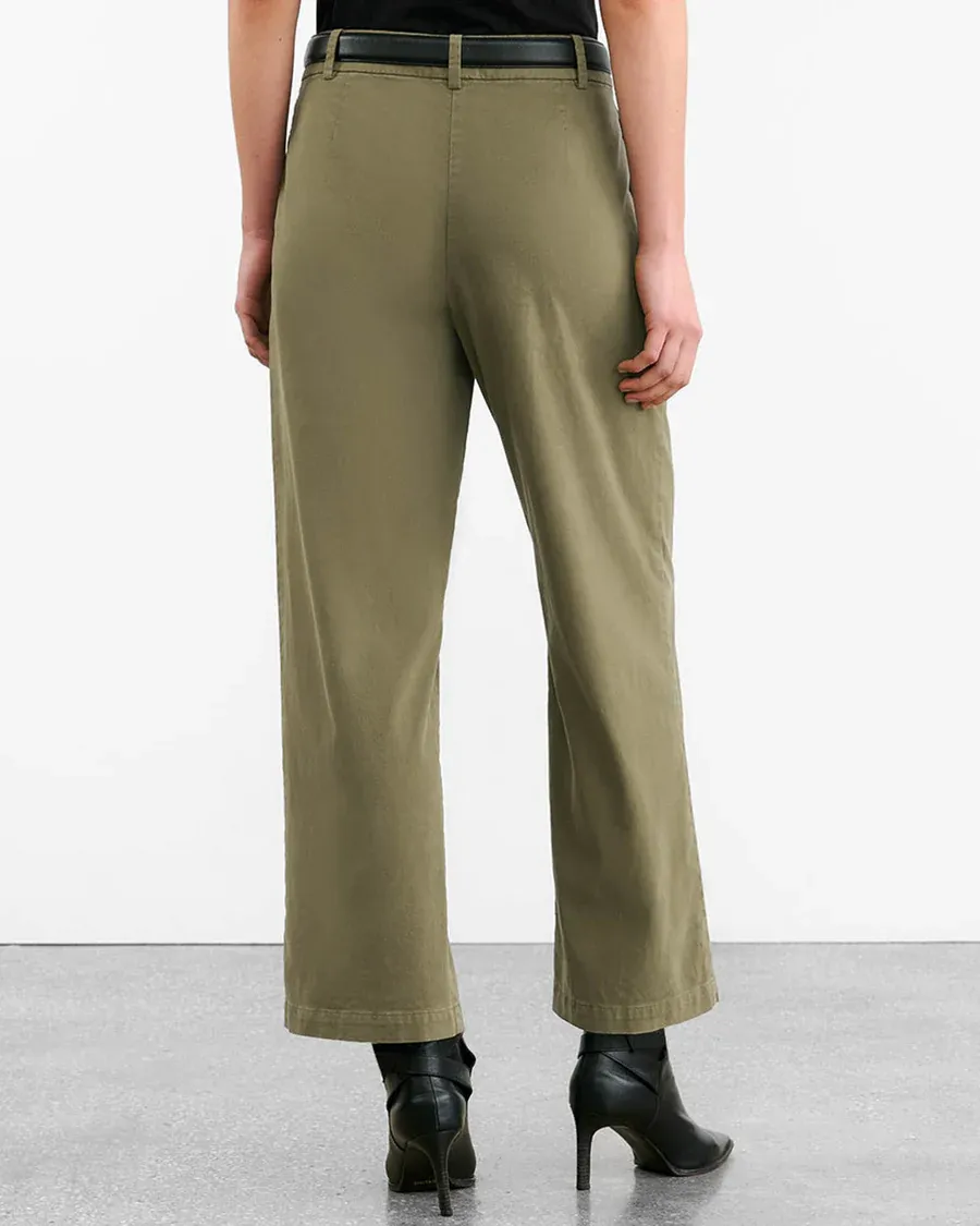 Nohan Brushed Cotton-Blend Twill Wide-Leg Pants