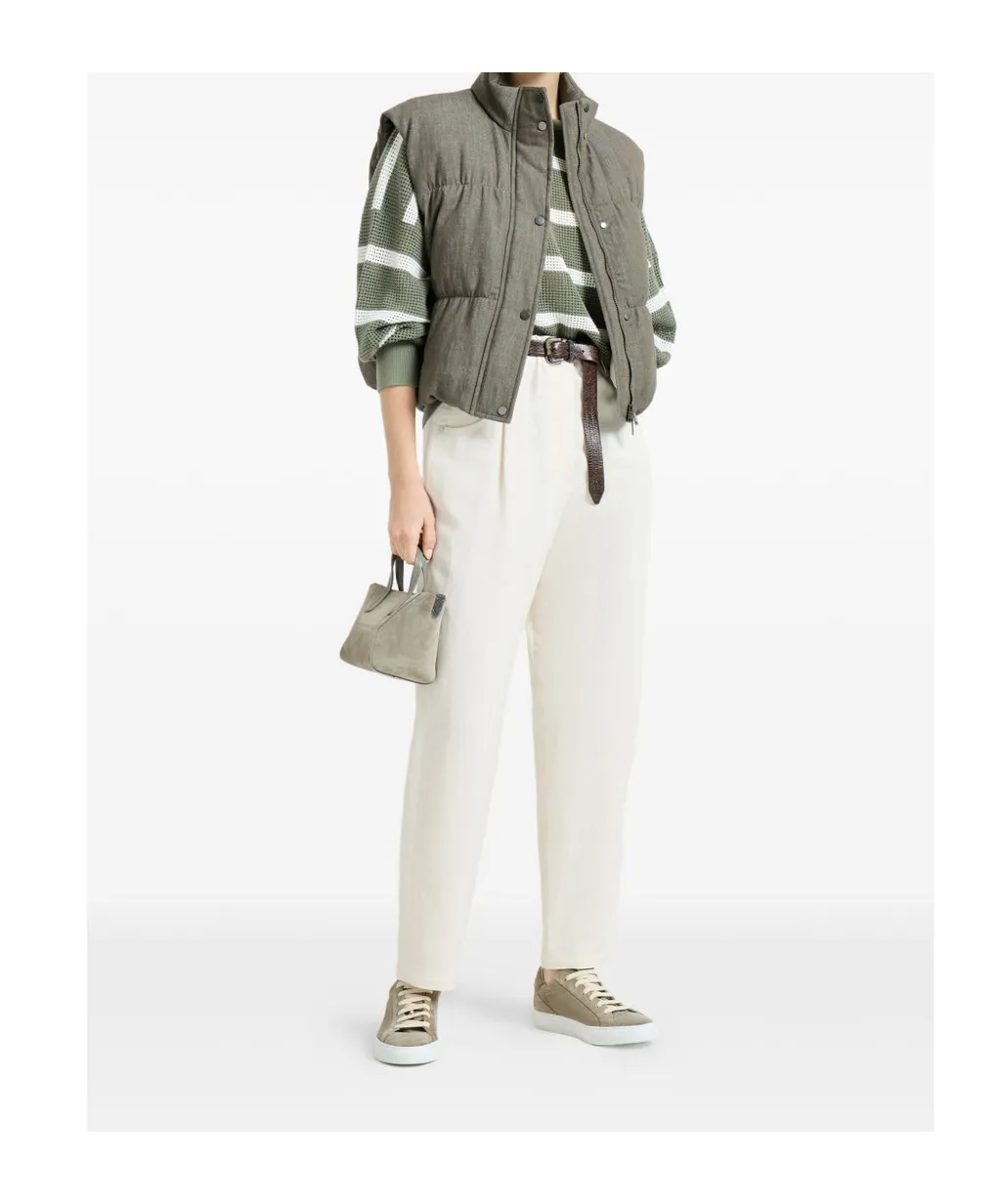 Brunello Cucinelli Elasticated Waist Straight Leg Trousers