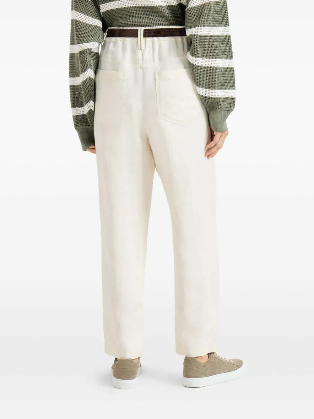 Brunello Cucinelli Elasticated Waist Straight Leg Trousers