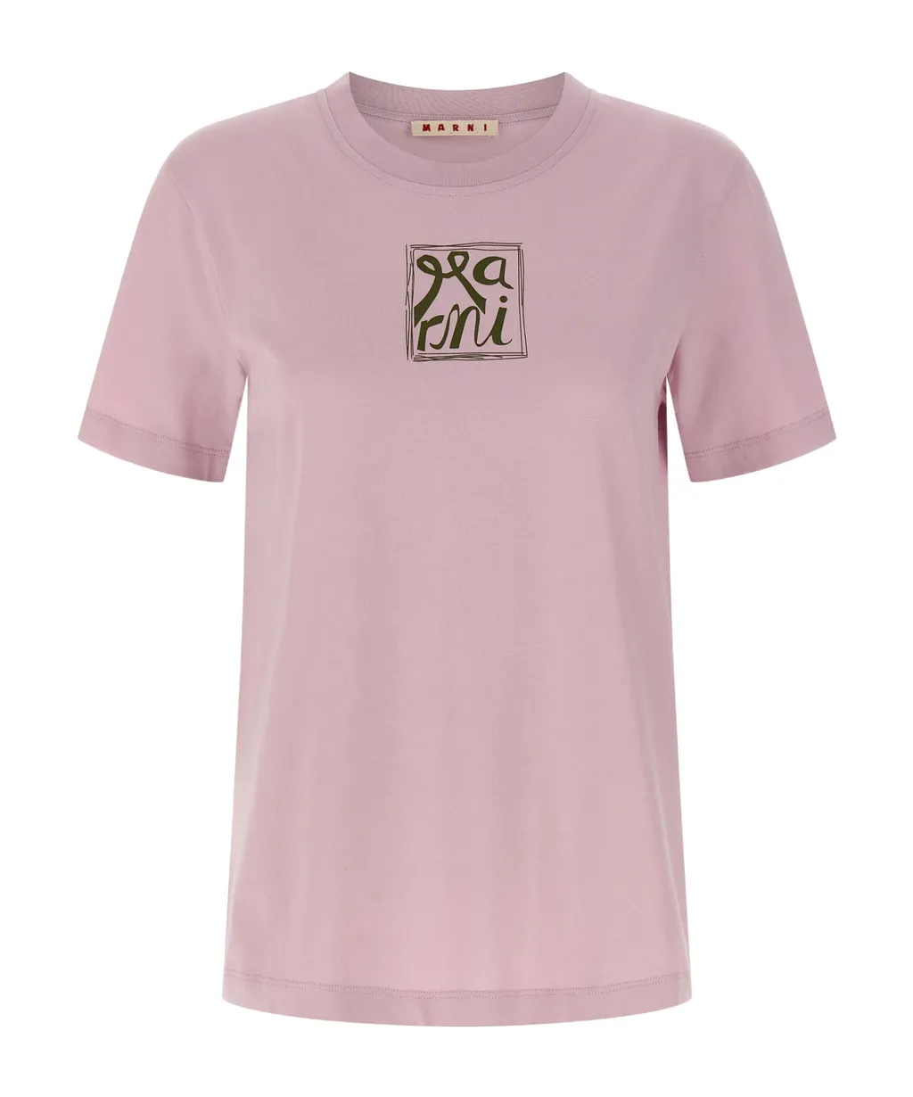 Marni Logo Printed Crewneck T-Shirt