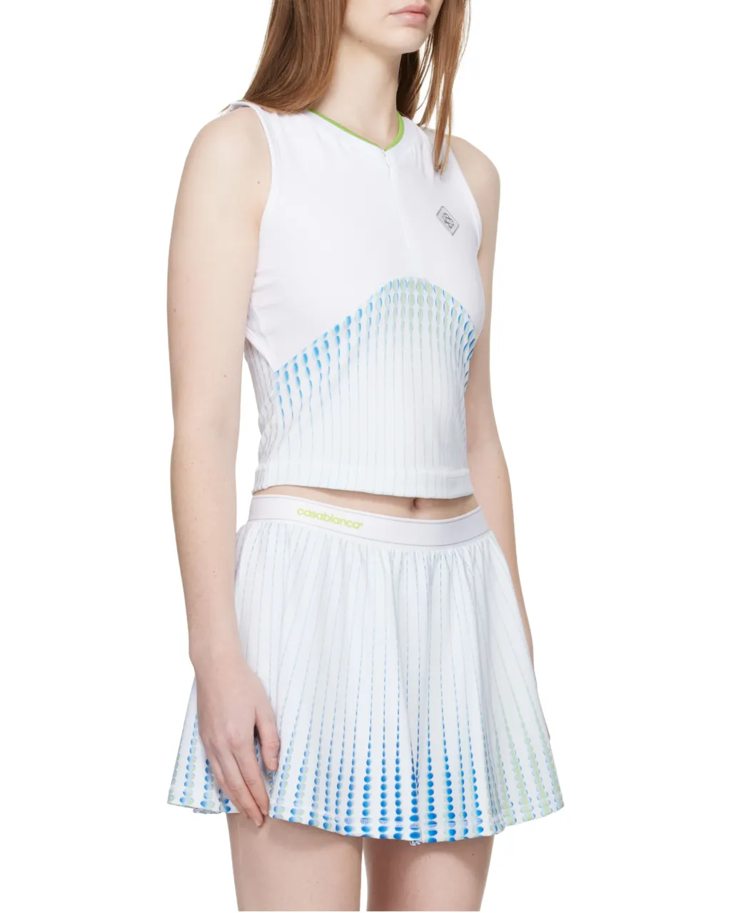 Casablanca Logo Plaque Sleeveless Top