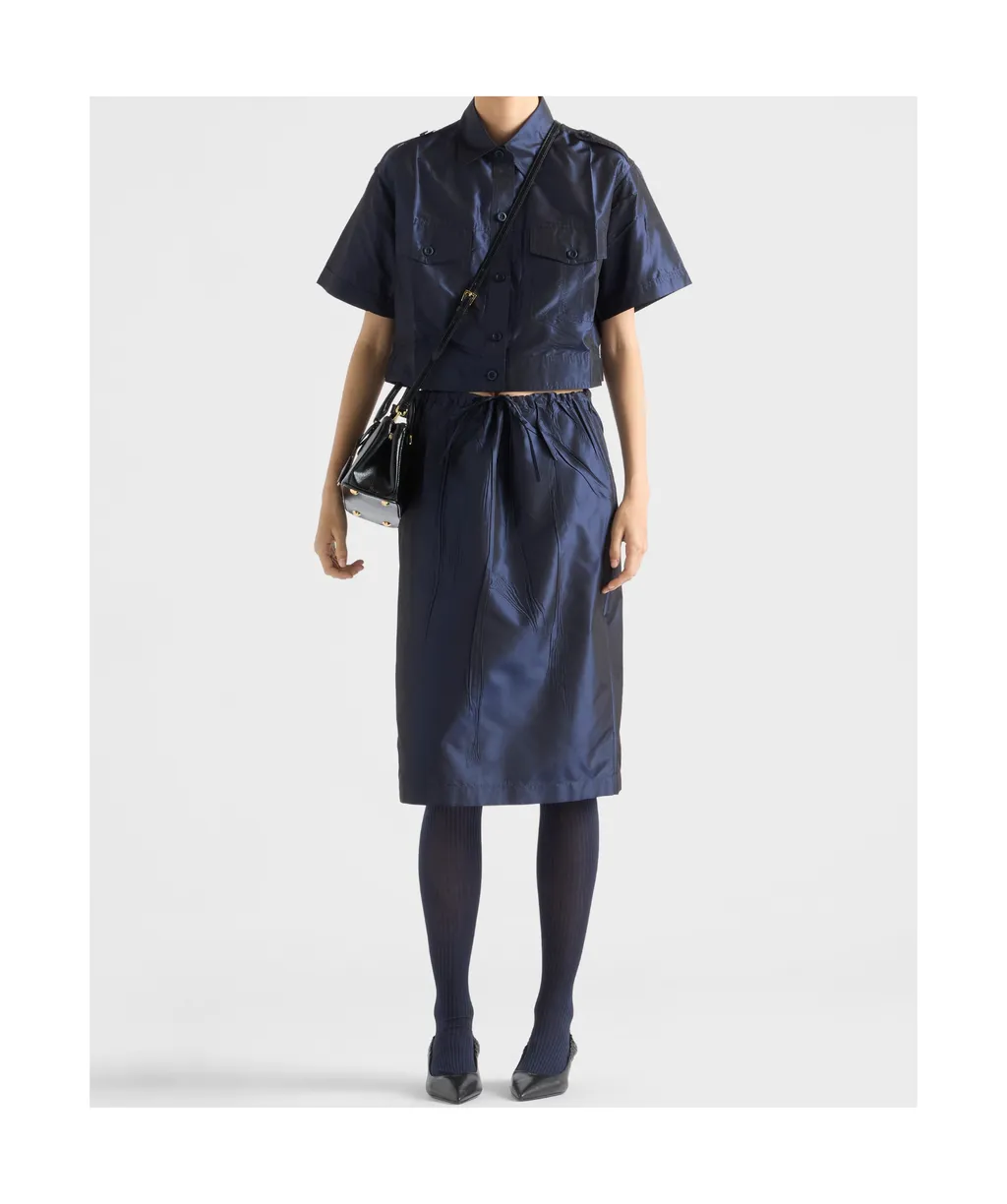 Cropped Taffeta Shirt