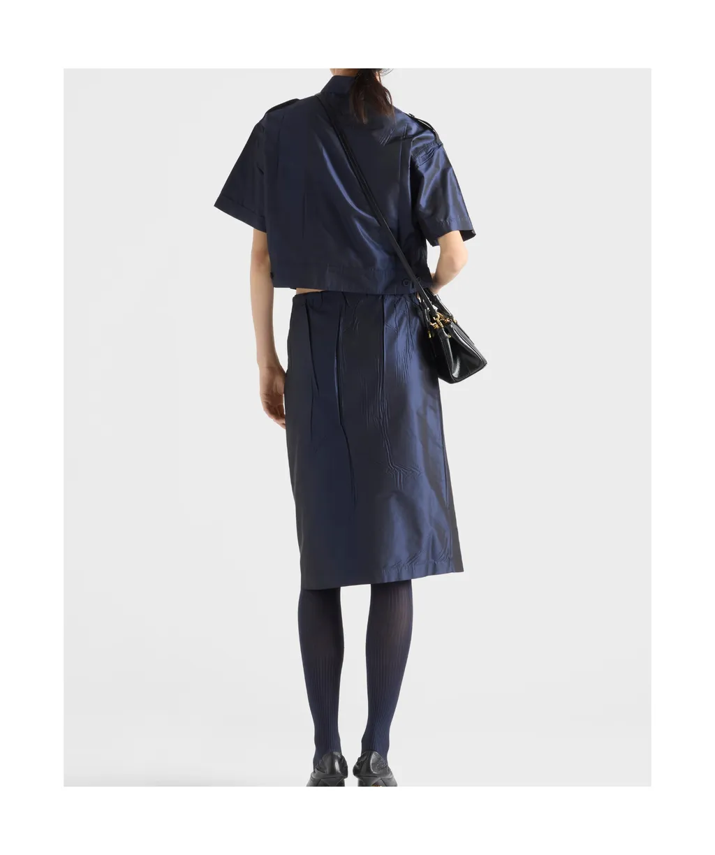 Cropped Taffeta Shirt