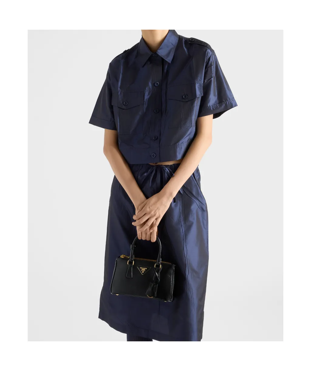 Cropped Taffeta Shirt