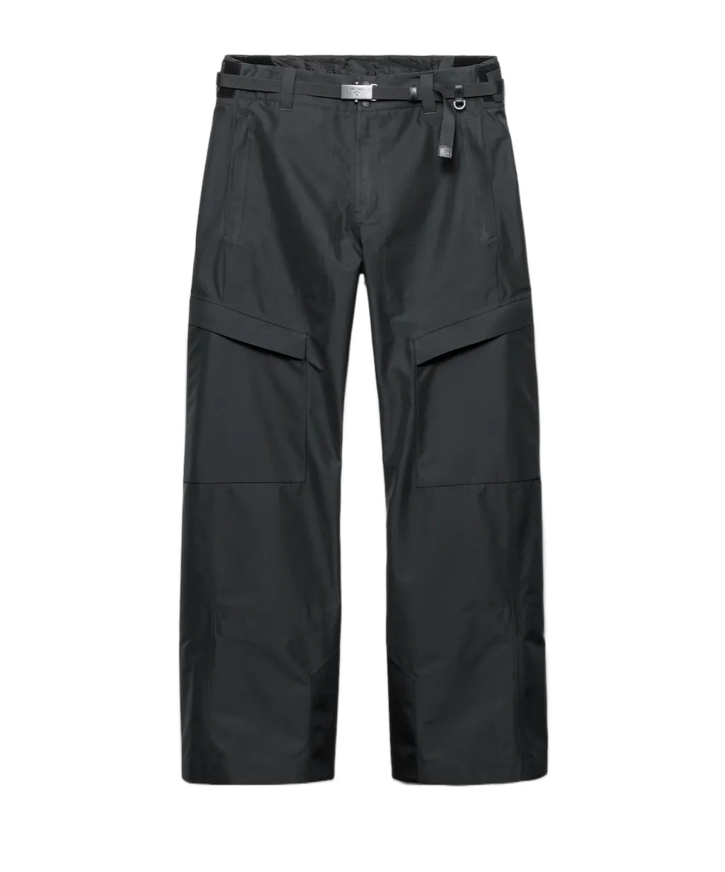 Prada Belted Straight-Leg Trousers