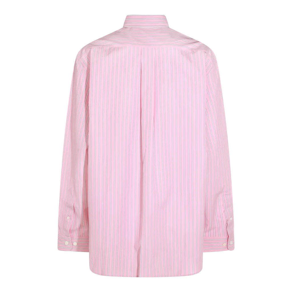 Miu Miu Logo-Embroidered Striped Shirt