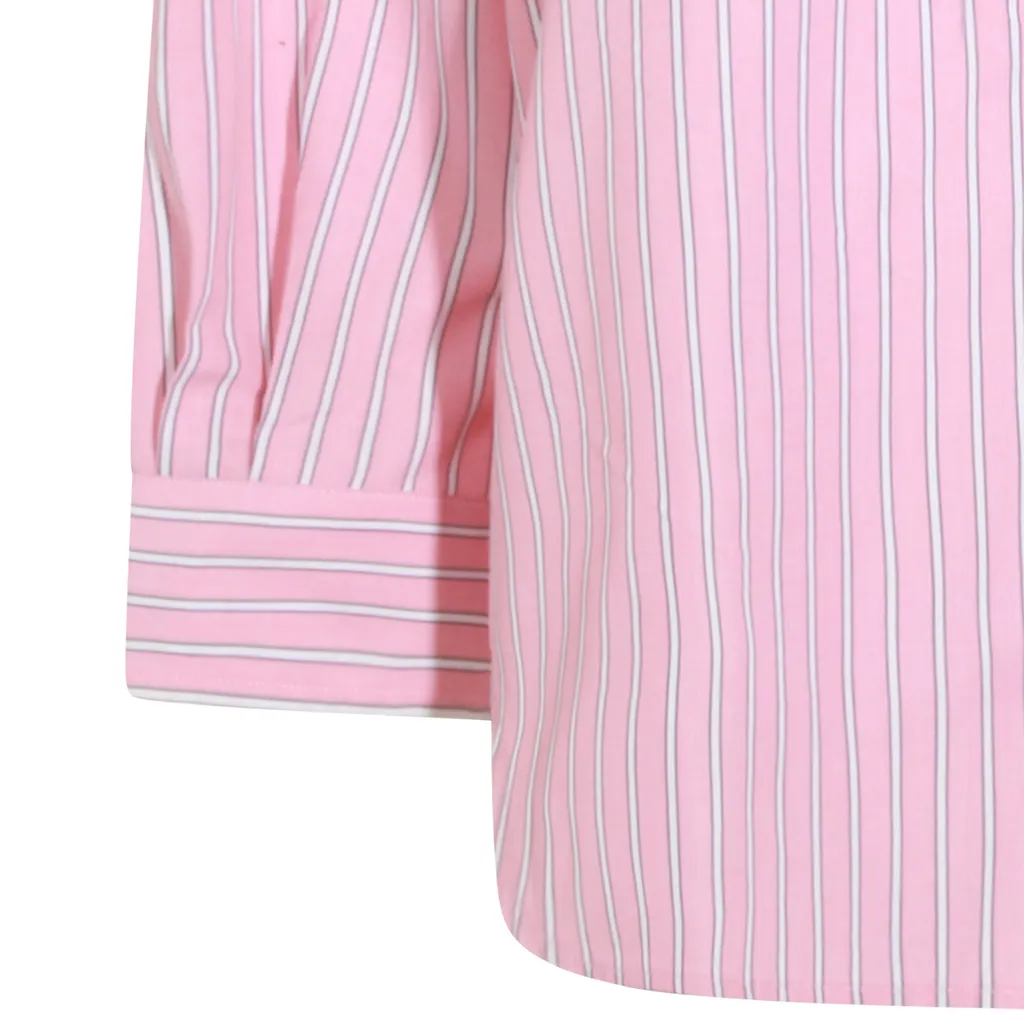 Miu Miu Logo-Embroidered Striped Shirt