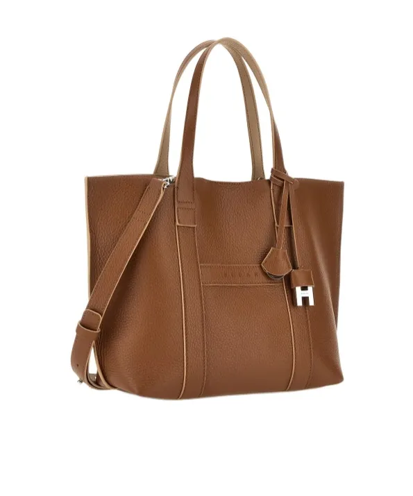 Hogan Logo Embossed Top Handle Bag
