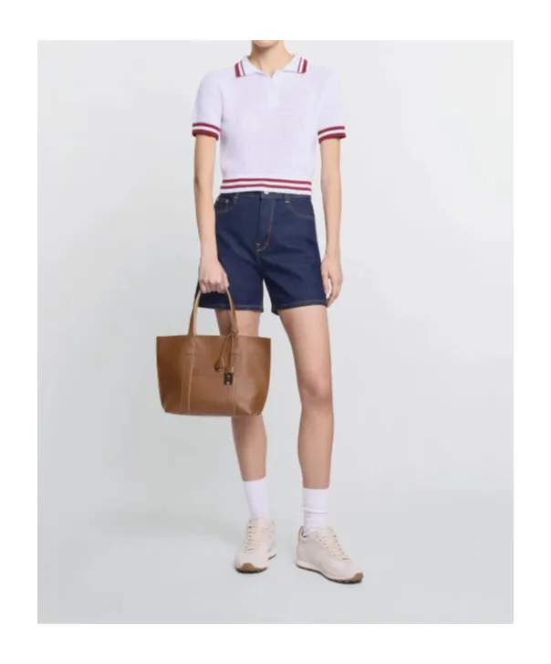 Hogan Logo Embossed Top Handle Bag