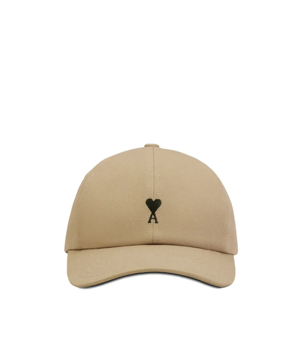 Ami Paris Logo Embroidered Curved Peak Cap