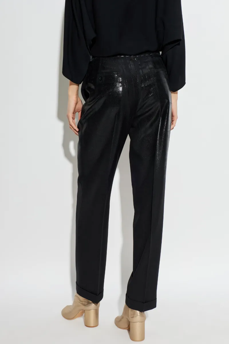 Maison Margiela Shiny Crease Front Trousers