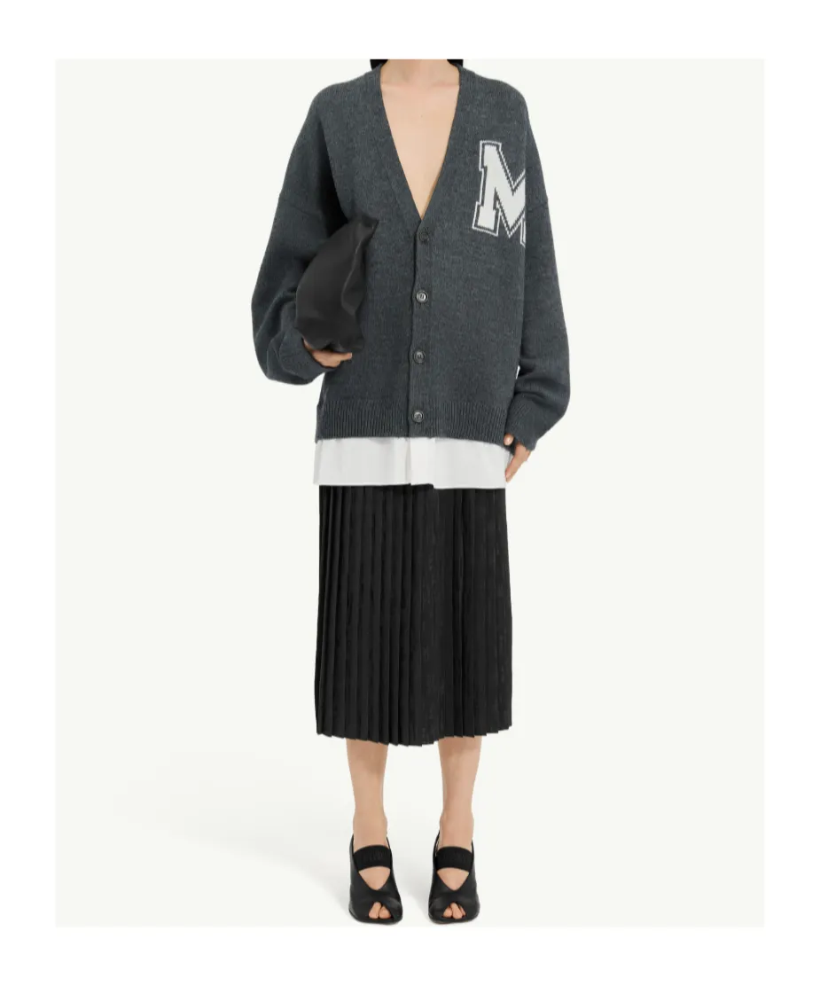 Mm6 Maison Margiela Two-In-One Knit Cardigan