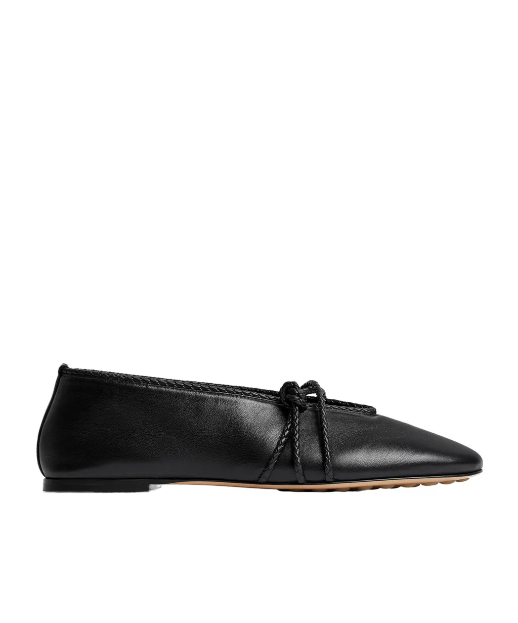 Bottega Veneta Rosa Mary-Jane Ballerina Shoes