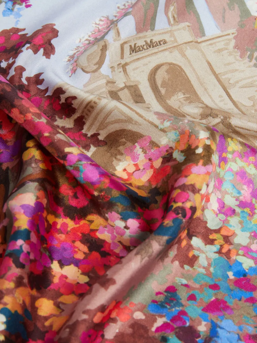 Printed Silk Square Scarf
