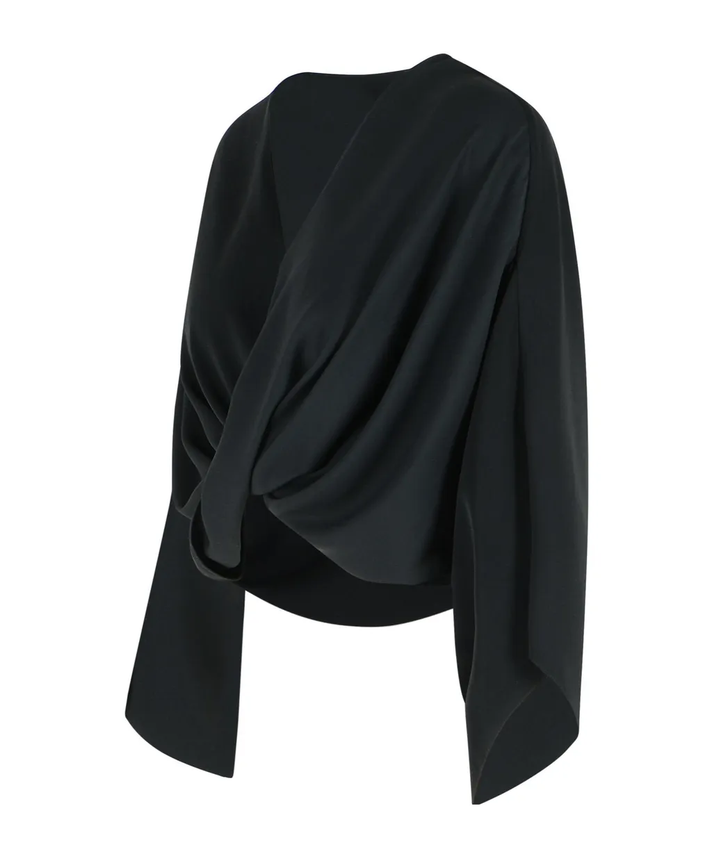 Mm6 Maison Margiela Draped V-Neck Top
