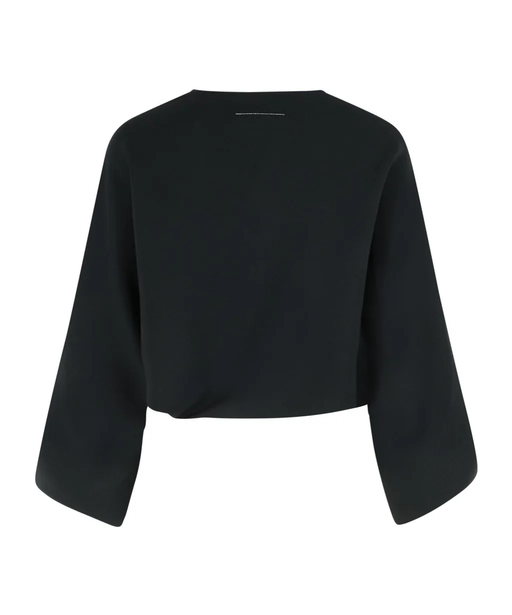 Mm6 Maison Margiela Draped V-Neck Top