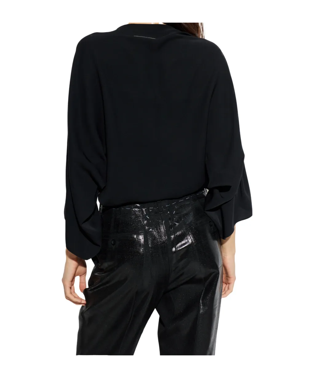 Mm6 Maison Margiela Draped V-Neck Top