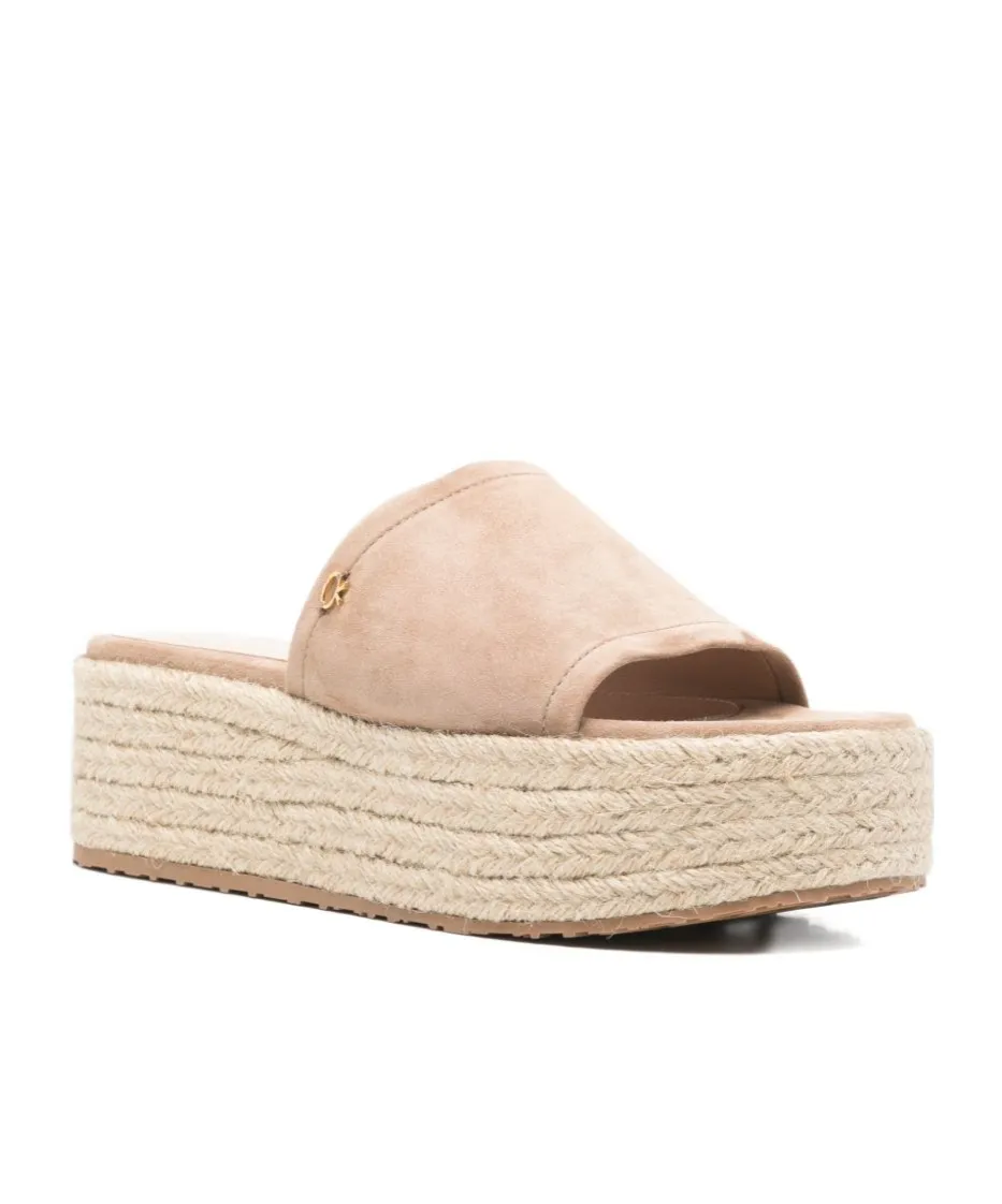 Suede Platform Espadrille Sandals