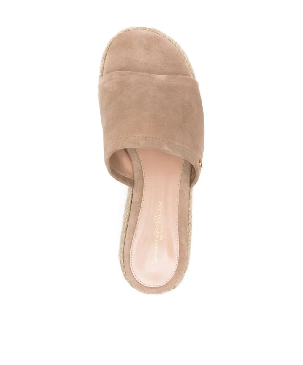 Suede Platform Espadrille Sandals