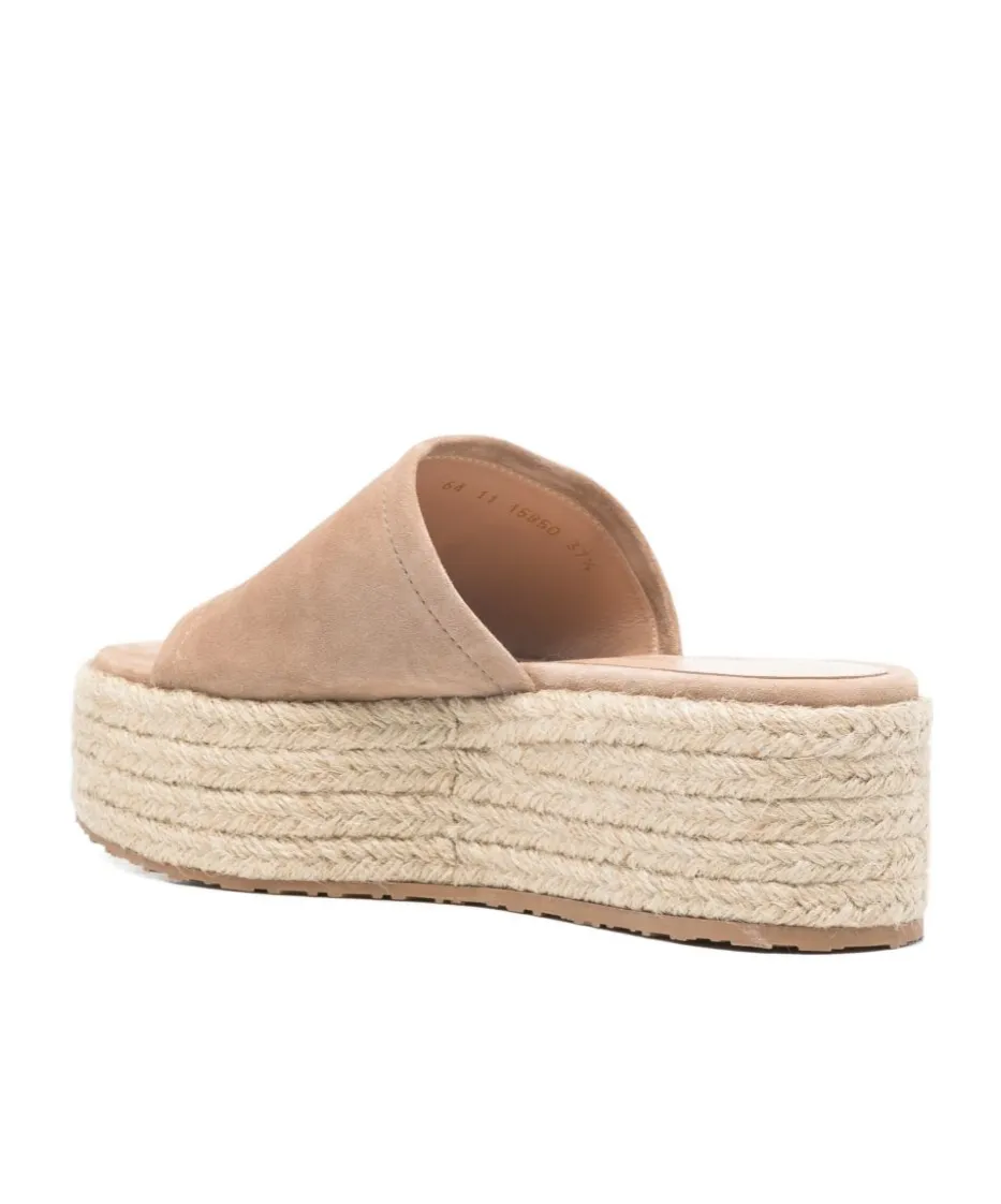 Suede Platform Espadrille Sandals