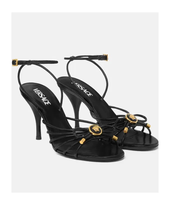 Versace High-Heeled Round-Toe Sandals
