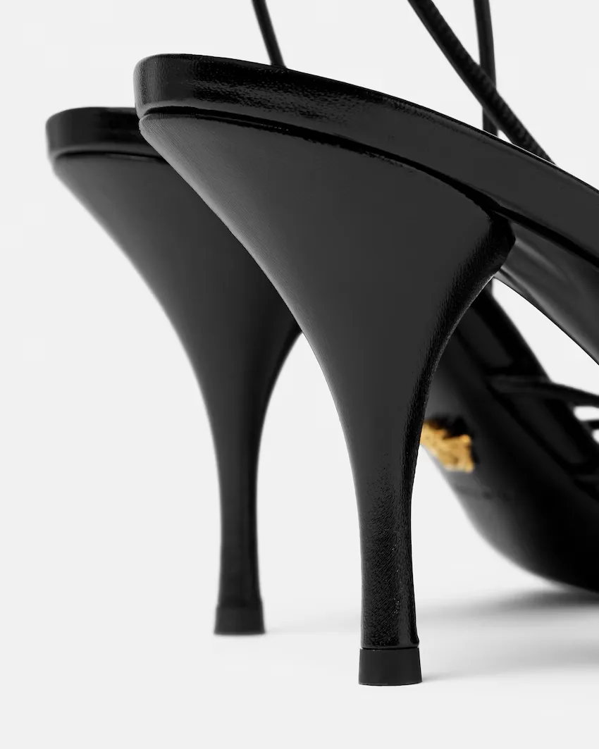 Versace High-Heeled Round-Toe Sandals