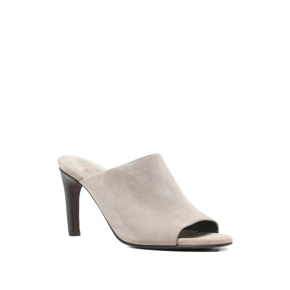 Peep-Toe Heeled Sandals