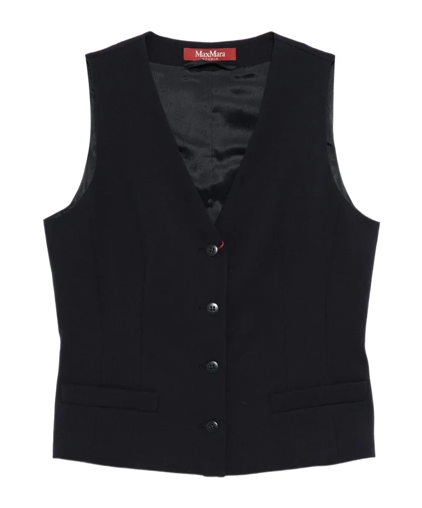 Max Mara Studio Mstmadia V-Neck Waistcoat
