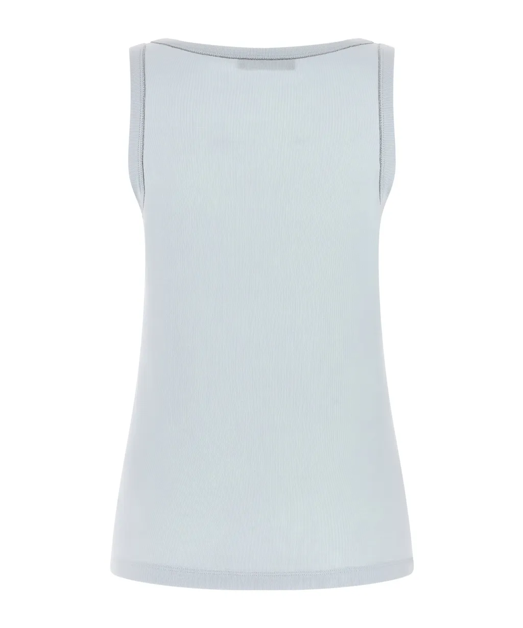 Fabiana Filippi Jewel-Trim Sleeveless Top