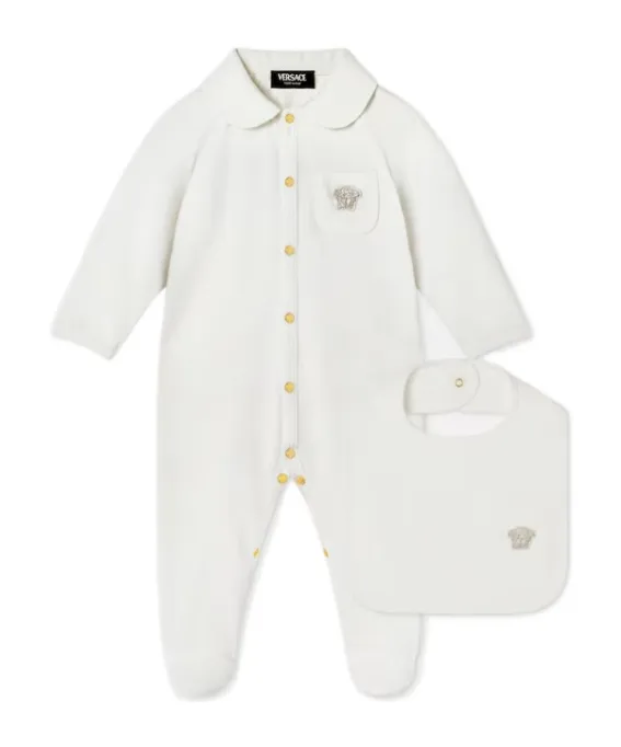 Versace Kids Medusa Patch Bodysuit And Bib
