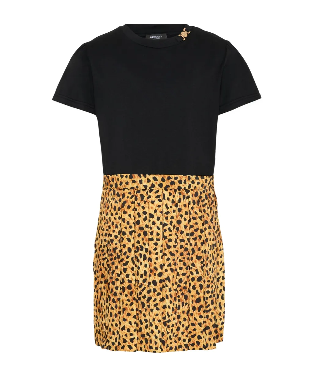 Versace Kids Leopard Printed Dress