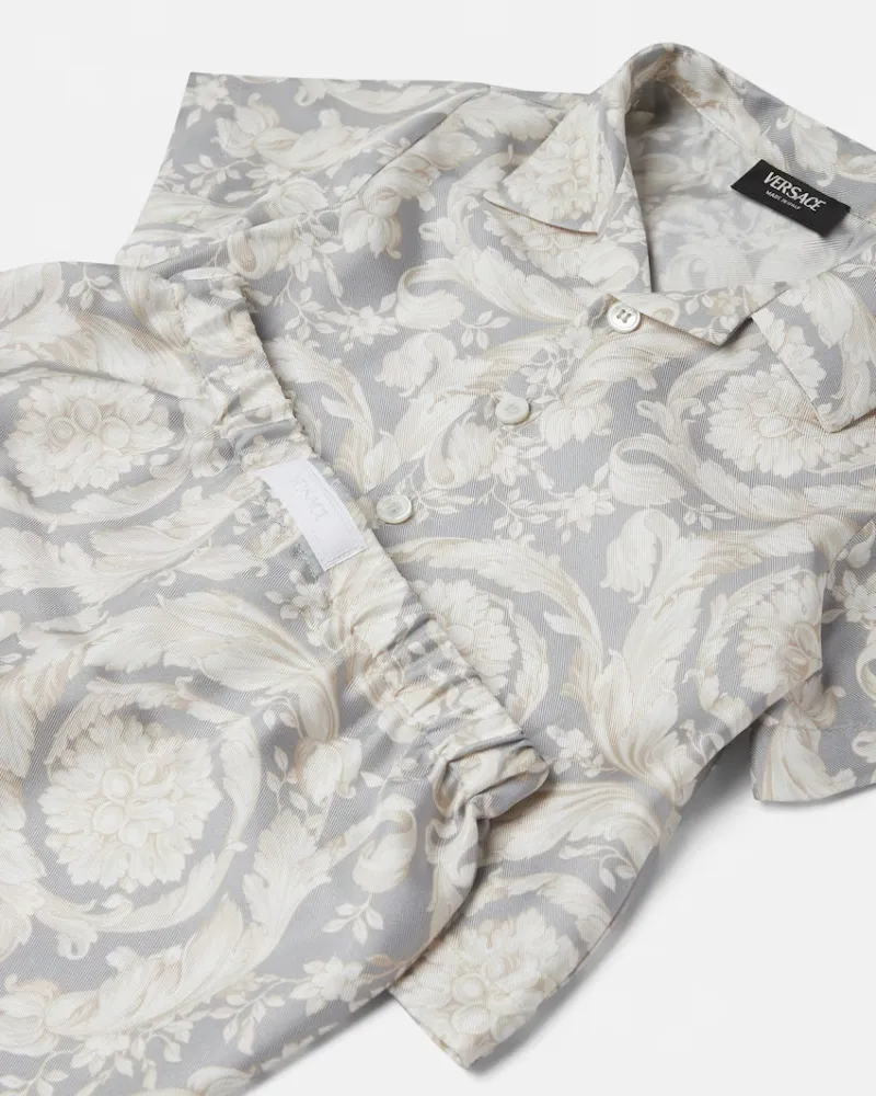 Versace Kids Barocco Printed Polo Shirt And Shorts Set