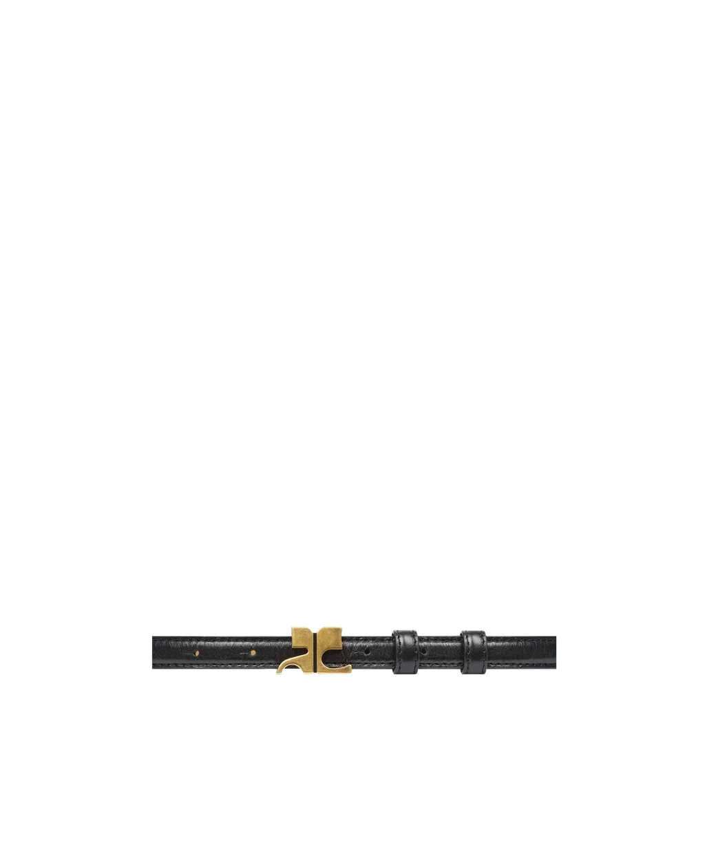 Logo-Buckle Leather Belt