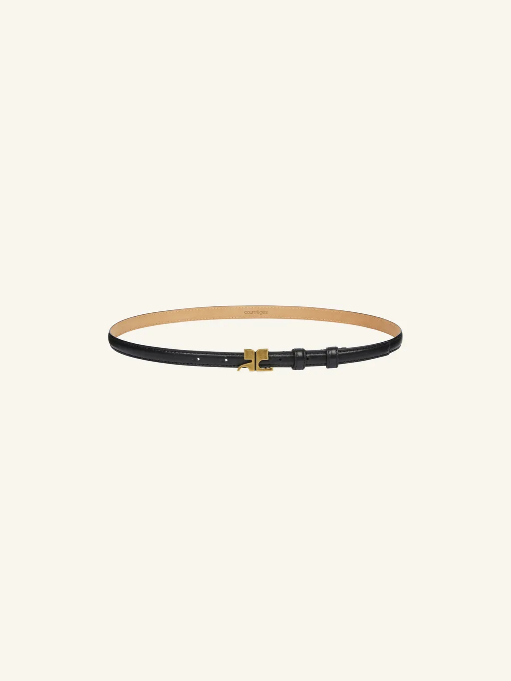 Logo-Buckle Leather Belt