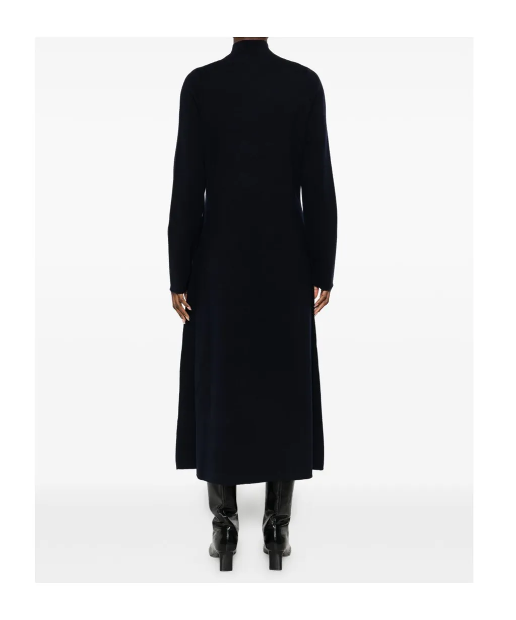 High-Neck Long-Sleeved Dress