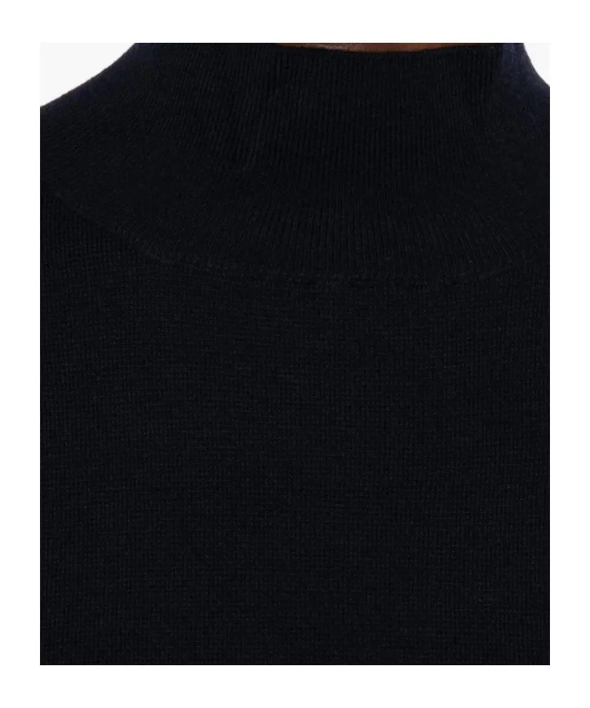 High-Neck Long-Sleeved Dress