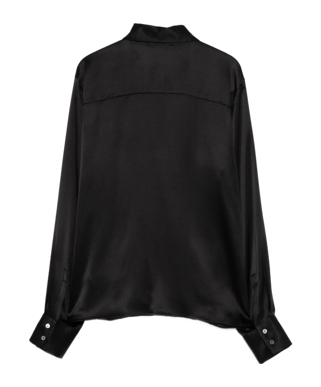 Pleated Detail Long-Sleeved Shirt